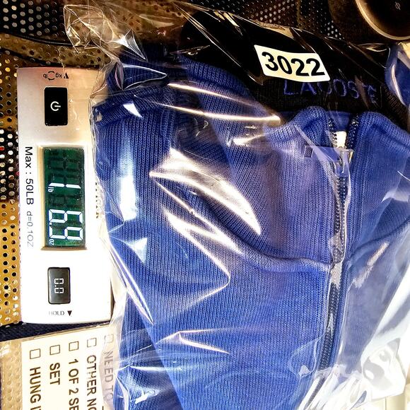 Authentic Lacoste Royal blue Cotton Quater Zip Sweatshirt Men's Size 3XL 3022 - Picture 8 of 8